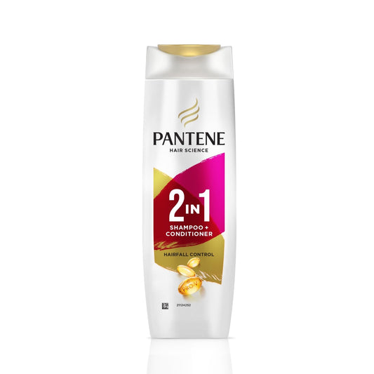 Pantene Advanced Hairfall Solution, 2in1 Anti-Hairfall Silky Smooth Shampoo Conditioner for Women, 180ML