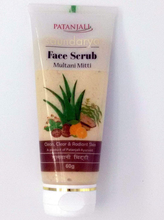 Patanjali Saundarya Face Scrub Multani Mitti (Fuller's Earth) 60 grams 2.11 oz - India