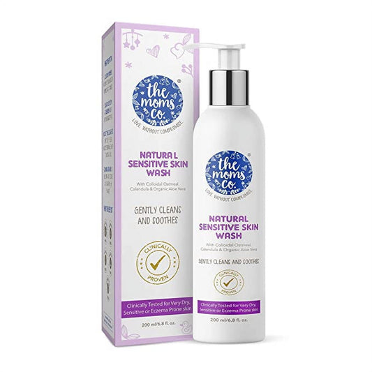 The Moms Co. Natural Sensitive Skin Wash - Very Dry, Sensitive or Itchy Skin Wash with Dai
