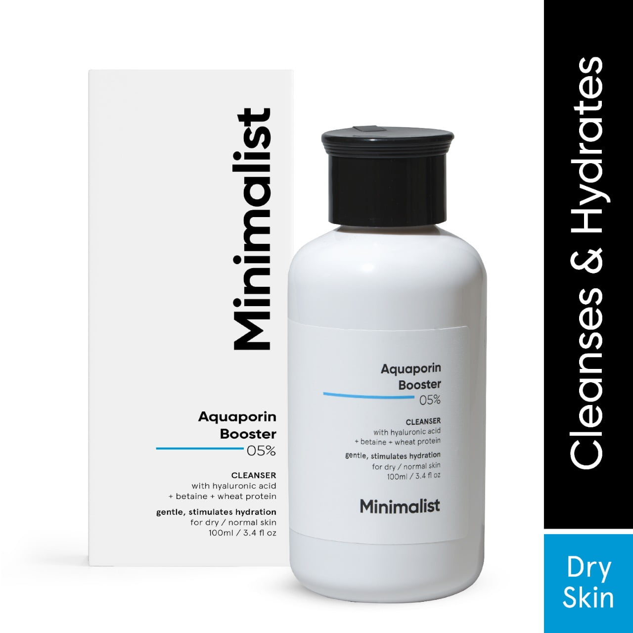 Minimalist 5% Aquaporin Booster FaceWash with Hyaluronic Acid for Dry Skin | Hydrating | S