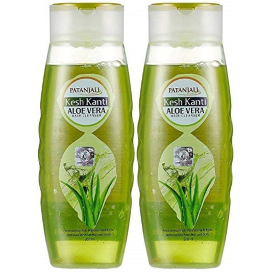 2 x patanjali kesh kanti aloe vera hair cleanser 200ml (6.76 oz )