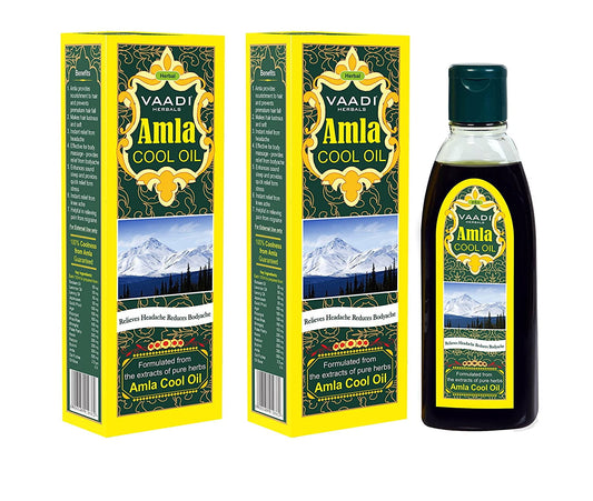 Amla Oil - Brahmi Oil - Blend of Brahmi and Amla Herbal Oil(Pack of 2 X 6.76 Ounces) - Vaa