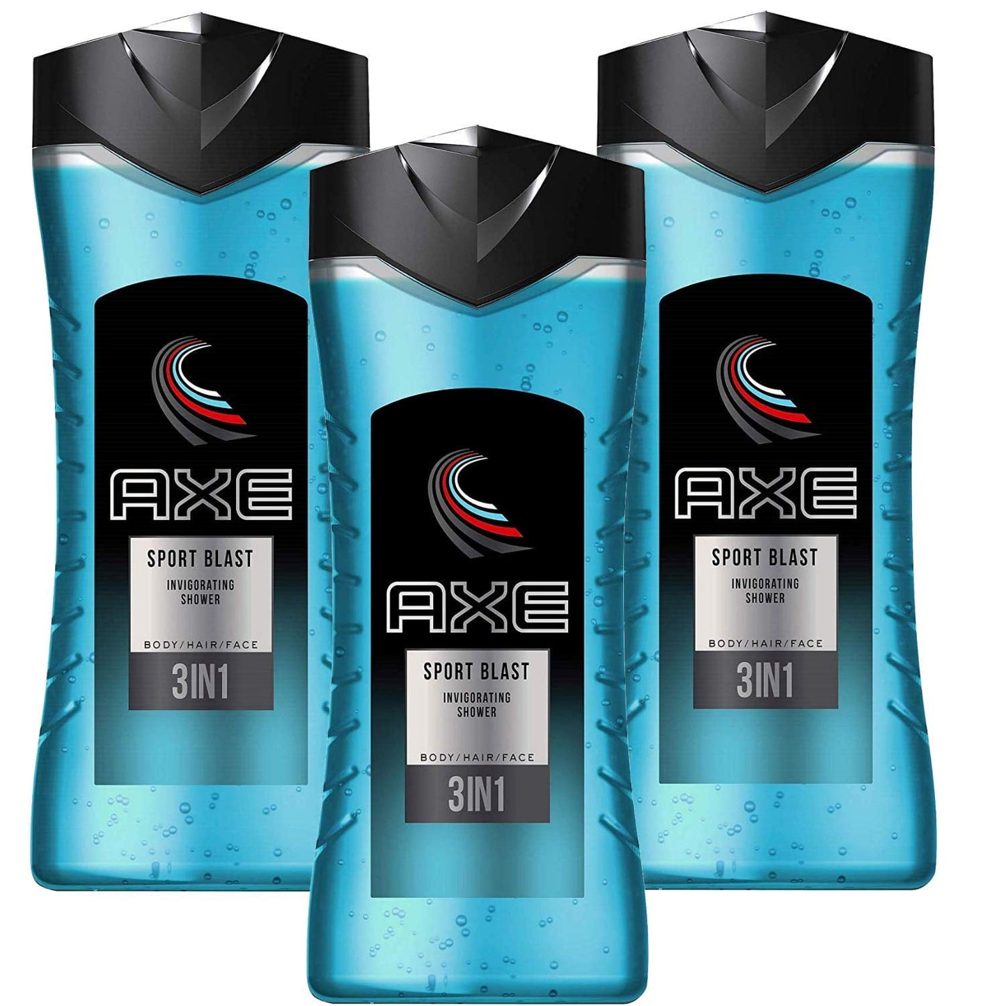Axe 3 in 1 Shower Gel for Body, Hair and Face, Sports Blast Invigorating BodyWash for Men,