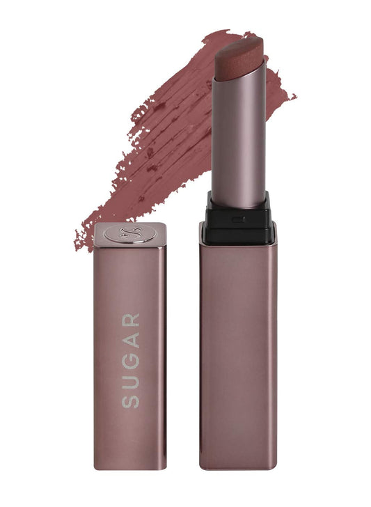SUGAR Cosmetics - Mettle - Satin Lipstick - 10 Diana (Peachy Pink) - 2.2 gms - Waterproof,