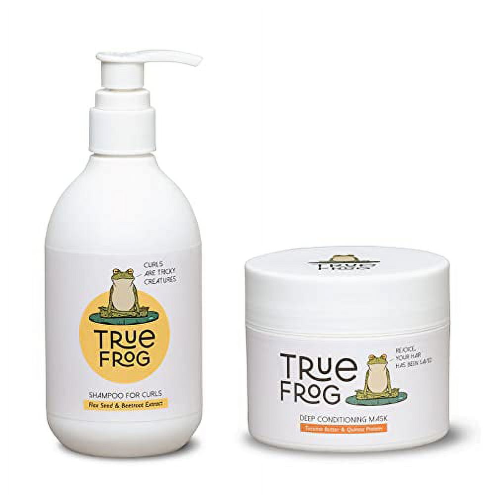 TRue FRoG Shampoo for Curls & Deep Conditioning Mask for Curly Wavy Dry and Frizzy Hair Sulphate & Paraben Free,