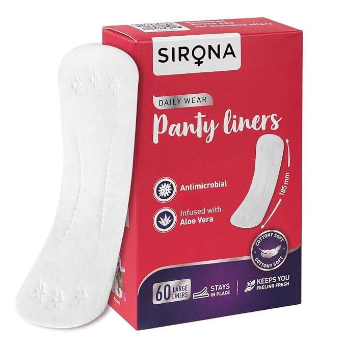 Sirona Daily Use Panty Liners for Women with Aloe Vera -