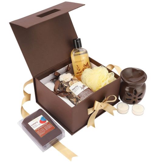 BodyHerbals Vanilla Bath and Body Care Gift Set for Women and Men - Luxury SkinCare Hamper