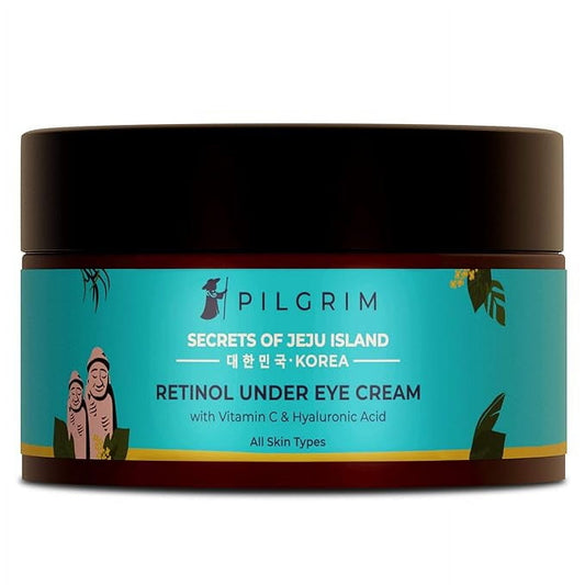 Pilgrim Korean Retinol Under Eye Cream for dark circles, Puffiness & Fine Lines with Vitam