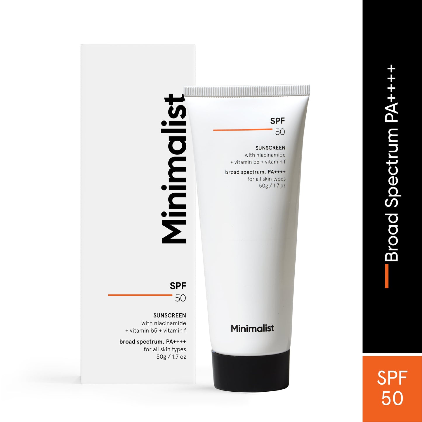 Minimalist Sunscreen SPF 50 PA ++++ With Multi Vitamins | 50 gm Cream