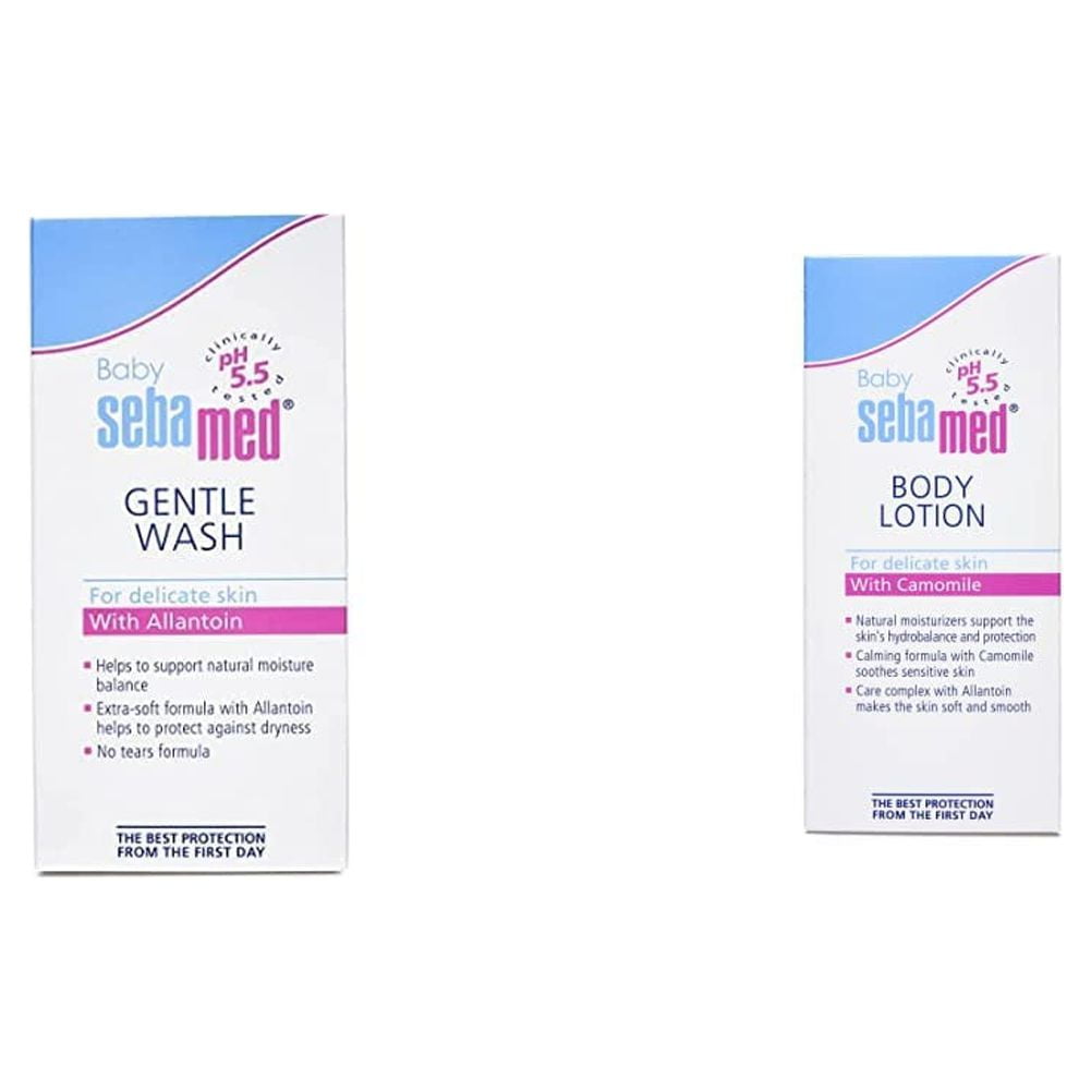 SebaMed Extra Soft BabyWash (50ml) & Baby Lotion, 100ml Combo