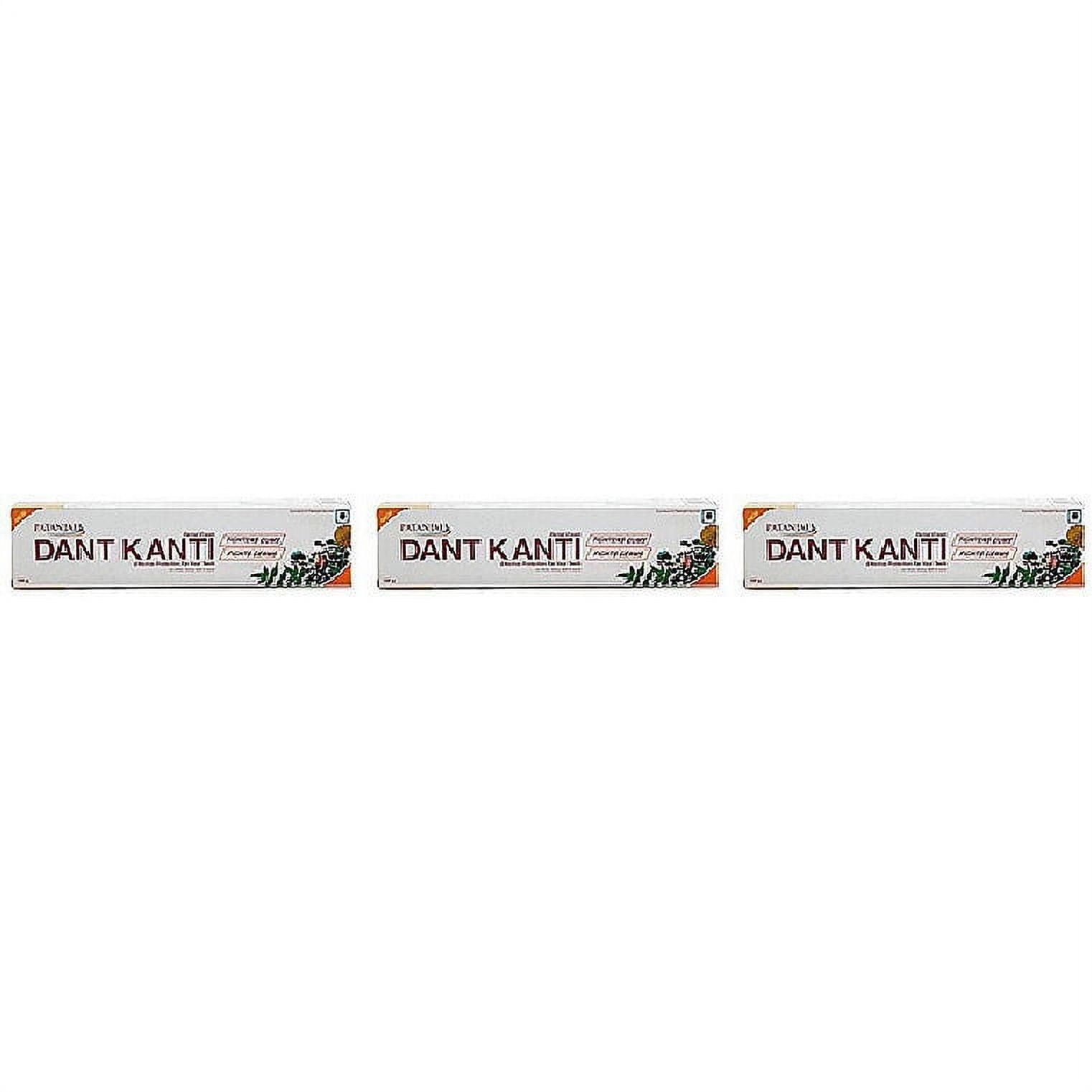 Pack Of 3 - Patanjali Dant Kanti Natural Toothpaste - 100 Gm (3.5 Oz)