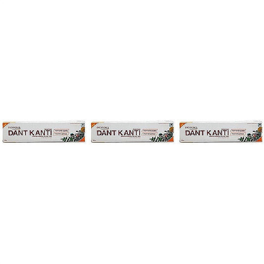 Pack Of 3 - Patanjali Dant Kanti Natural Toothpaste - 100 Gm (3.5 Oz)