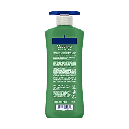 Vaseline Non-Greasy Formula with Pure Green Tea Extracts Revitalizing Green Tea BodyLotion, For Dull And Dry Skin - 400 ml
