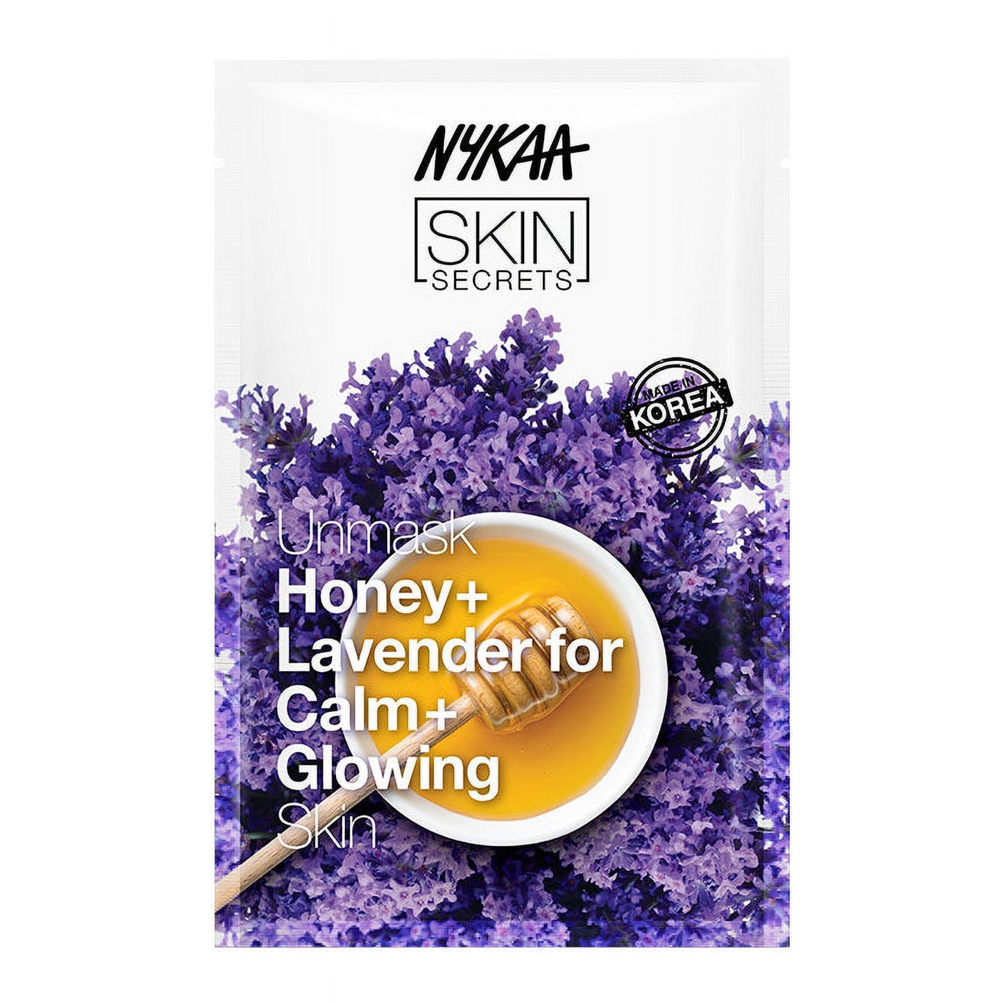 Nykaa Skin Secrets Exotic Indulgence Honey + Lavender Sheet Mask For Calm & Glowing Skin