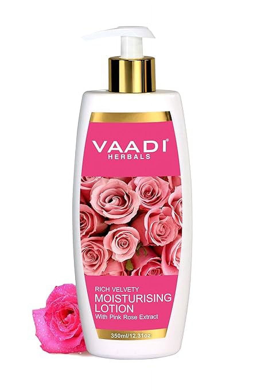 Vaadi Herbals Moisturising Lotion with Pink Rose Extract, 350 ml