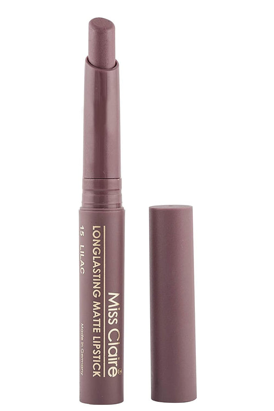 Miss Claire Longlasting Matte Lipstick, Lilac 15, 2 g