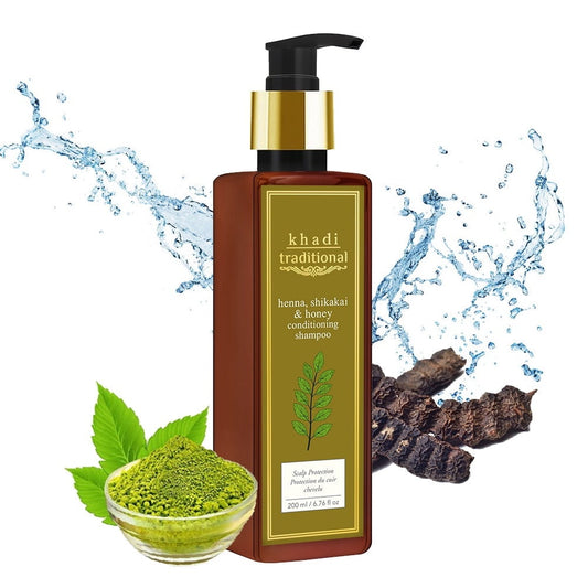 Khadit Traditional Henna Shikakai and Honey Conditioning Shampoo