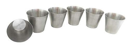 iKonbi Set of 6 Shot Glass Made of Stainless Steel 30 ML Ideal for Home Party Bars and
