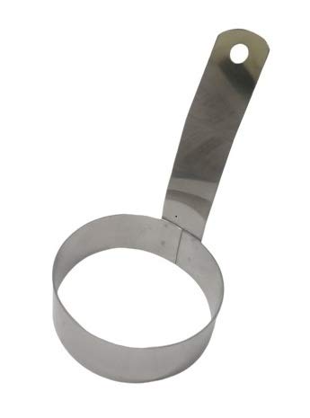 iKonbi Stainless Steel Set of 2 Round Egg/Pancake Ring with Handle and Set of 6 Egg