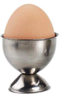 iKonbi Stainless Steel Set of 2 Round Egg/Pancake Ring with Handle and Set of 6 Egg Cups