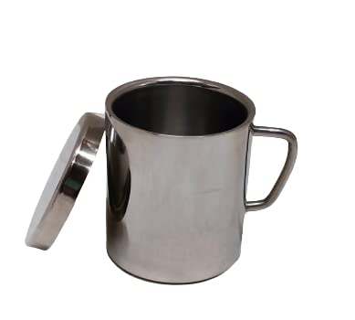 iKonbi Stainless Steel Set of 2 Sober Tea Mug with Multipurpose Lids Coaster