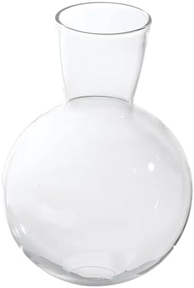 HOMIES, Glass Round Carafe/Decorative Buds Vase, for Flower, Plants, Office, Living Room,