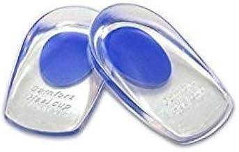 iKonbi Silicone Gel Heel Pads Protector Insole Cups For Plantar Fasciitis Heel Swelling Pain Relief Foot Care Support Cushion - For Men And Women - 1 Pair Standard Free Size