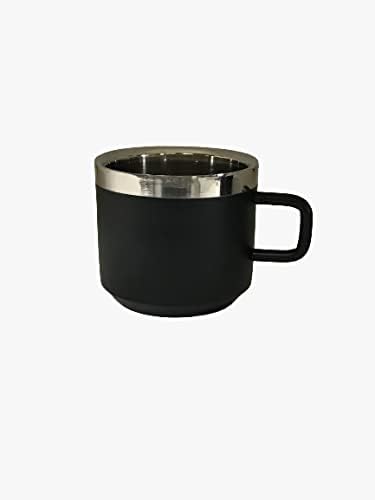 iKonbi Stainless Steel Black Matte Tea Cups- Set of 2