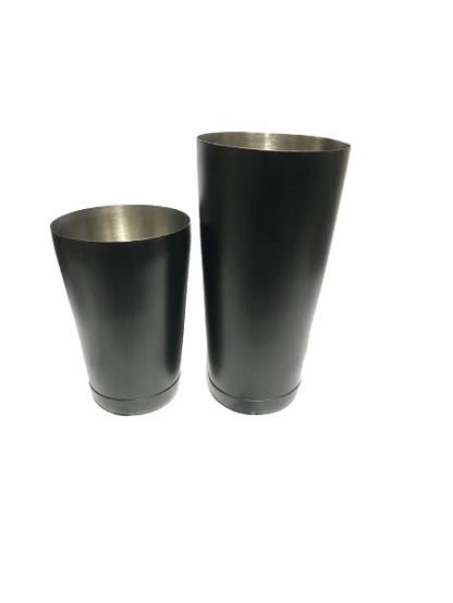 iKonbi Stainless Steel Black Mixing Boston Cocktail Shaker- Set of 2