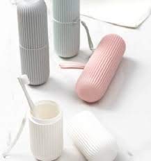 iKonbi Capsule Shape Portable Travel Toothbrush Toothpaste Case Holder, 1 PIECE, Random Colour