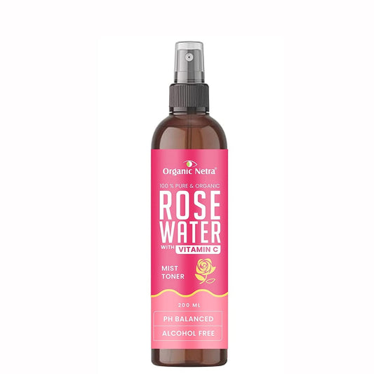 Organic Netra Rose Water Face Toner With - 200 ML