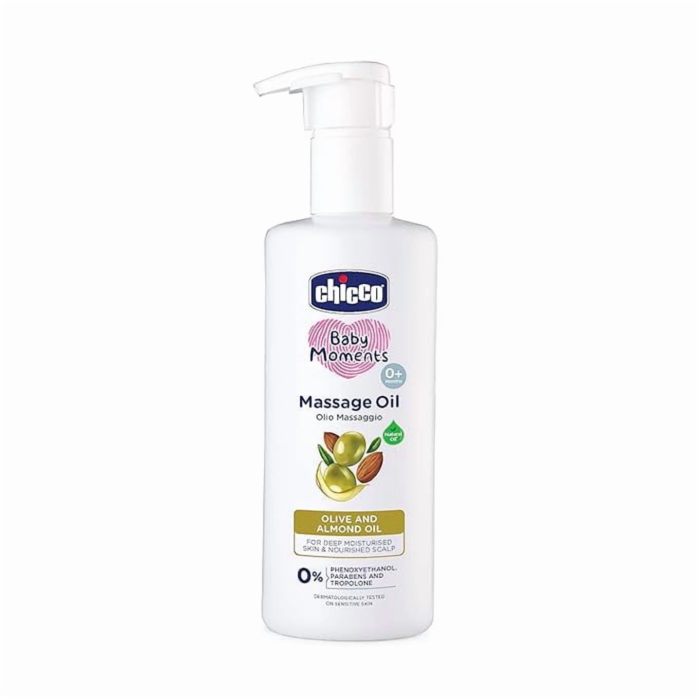 Chicco Baby Moments Massage Oil, Olive and Almond Oil, 300ml