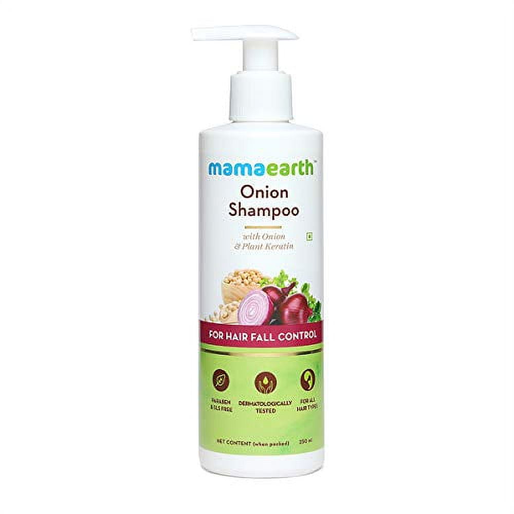 Mamaearth Onion Hair Fall Shampoo, 8.45oz, w/Onion Oil & Plant Keratin