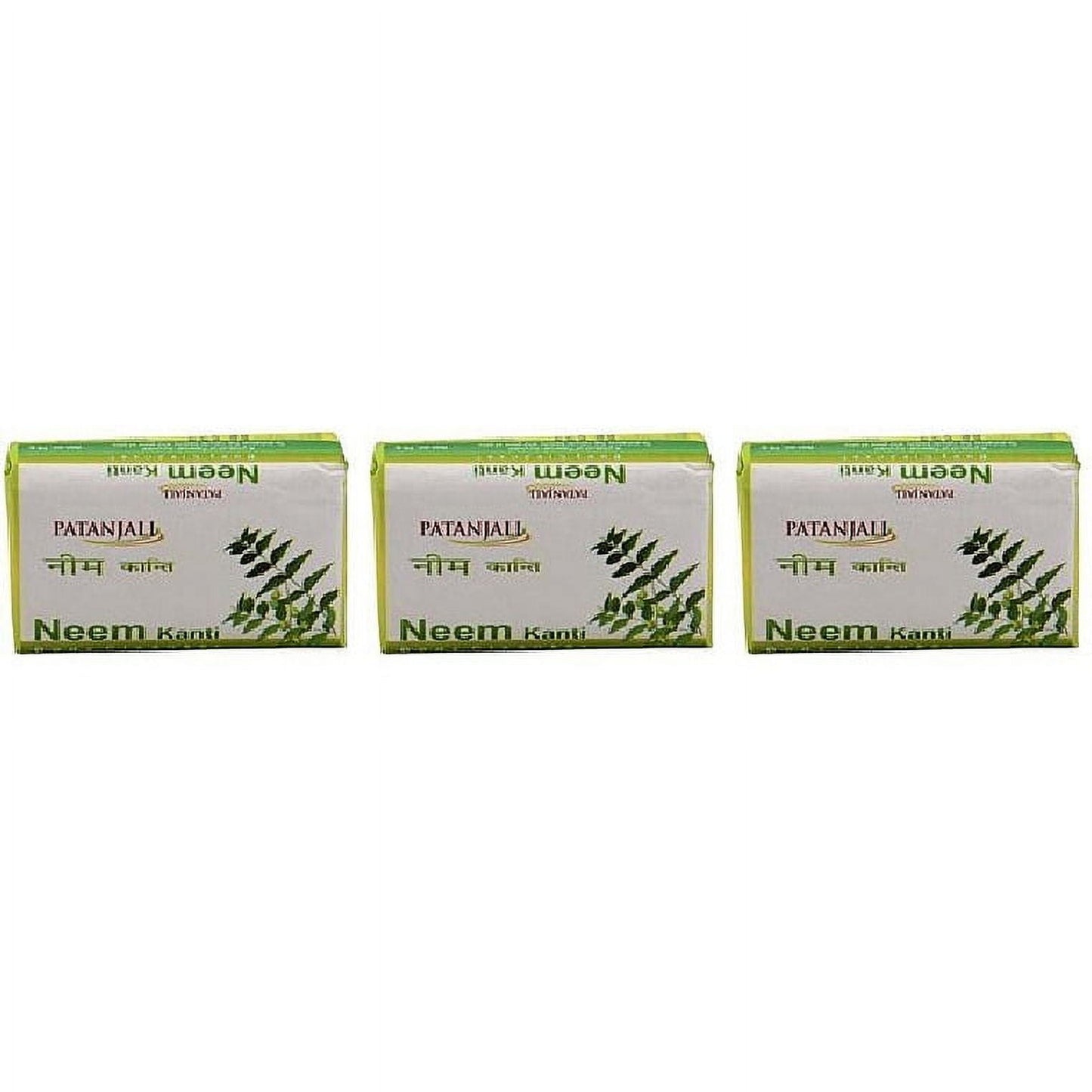 Pack Of 3 - Patanjali Neem Kanti Body Cleanser Soap Bar - 140 Gm (4.93 Oz)