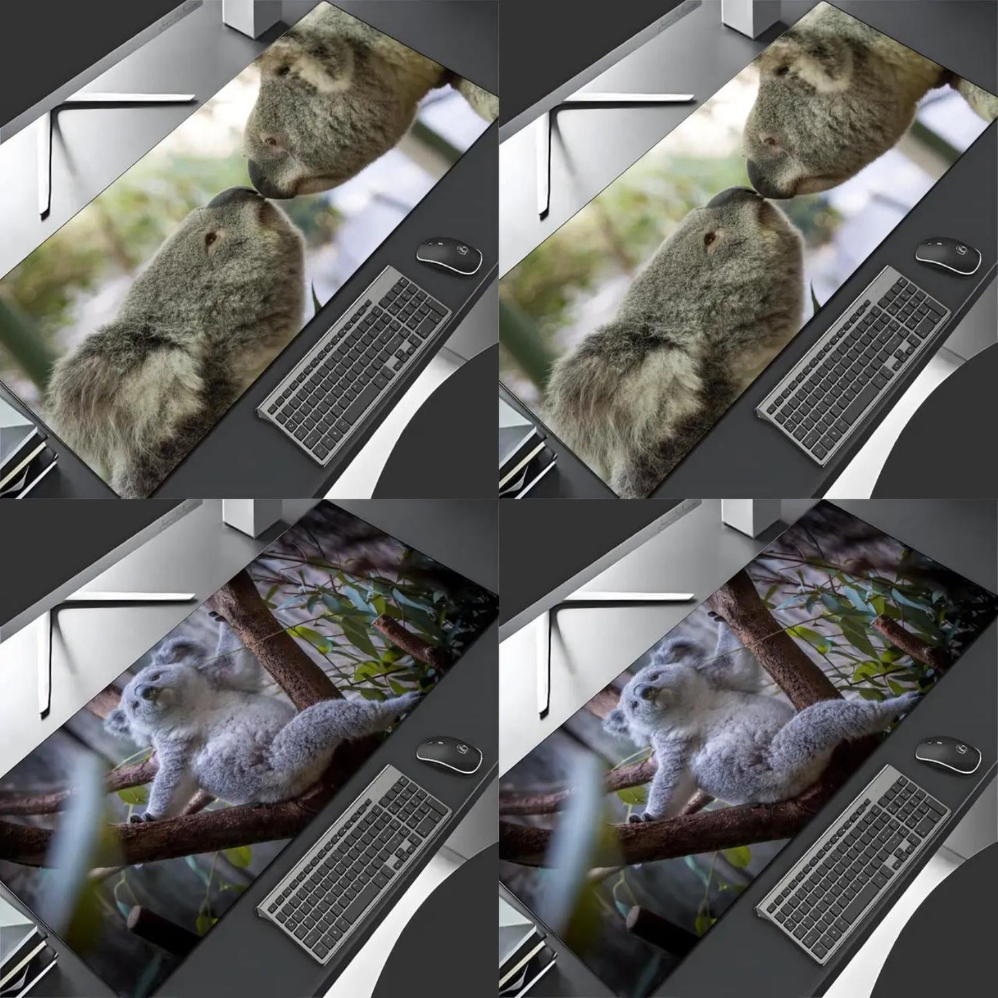 JNZOLIJ Koala Mouse Pad Large Gaming Pad XXL Desk Mat Non Slip Double Sided PU Game Mouse