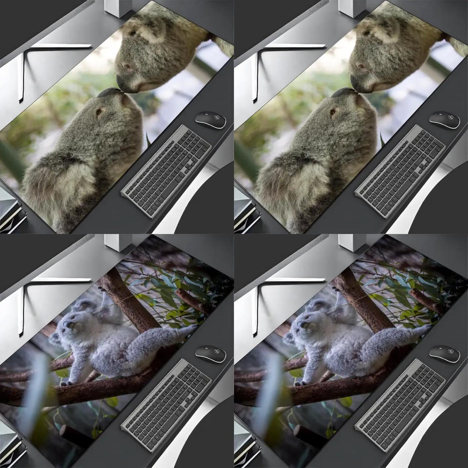 JNZOLIJ Koala Mouse Pad Large Gaming Pad XXL Desk Mat Non Slip Double Sided PU Game Mouse