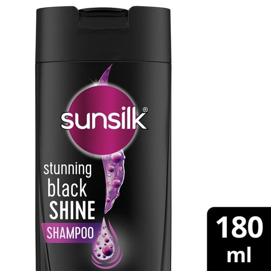 Sunsilk Stunning Black Shine Daily Shampoo with Amla+Oil Pearl Protein, Vitamin E, Aloe Ve