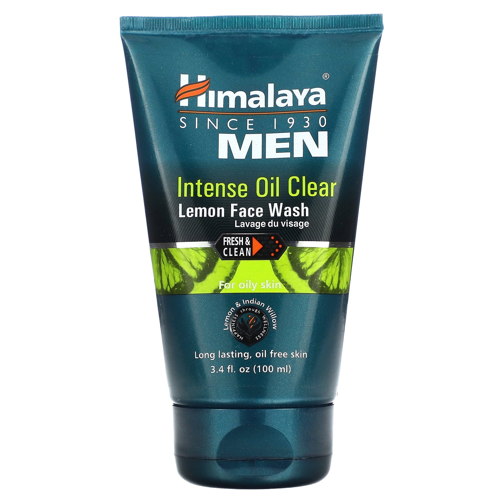 Himalaya Men, Intense Oil Clear, Lemon FaceWash, 3.4 fl oz (100 ml)