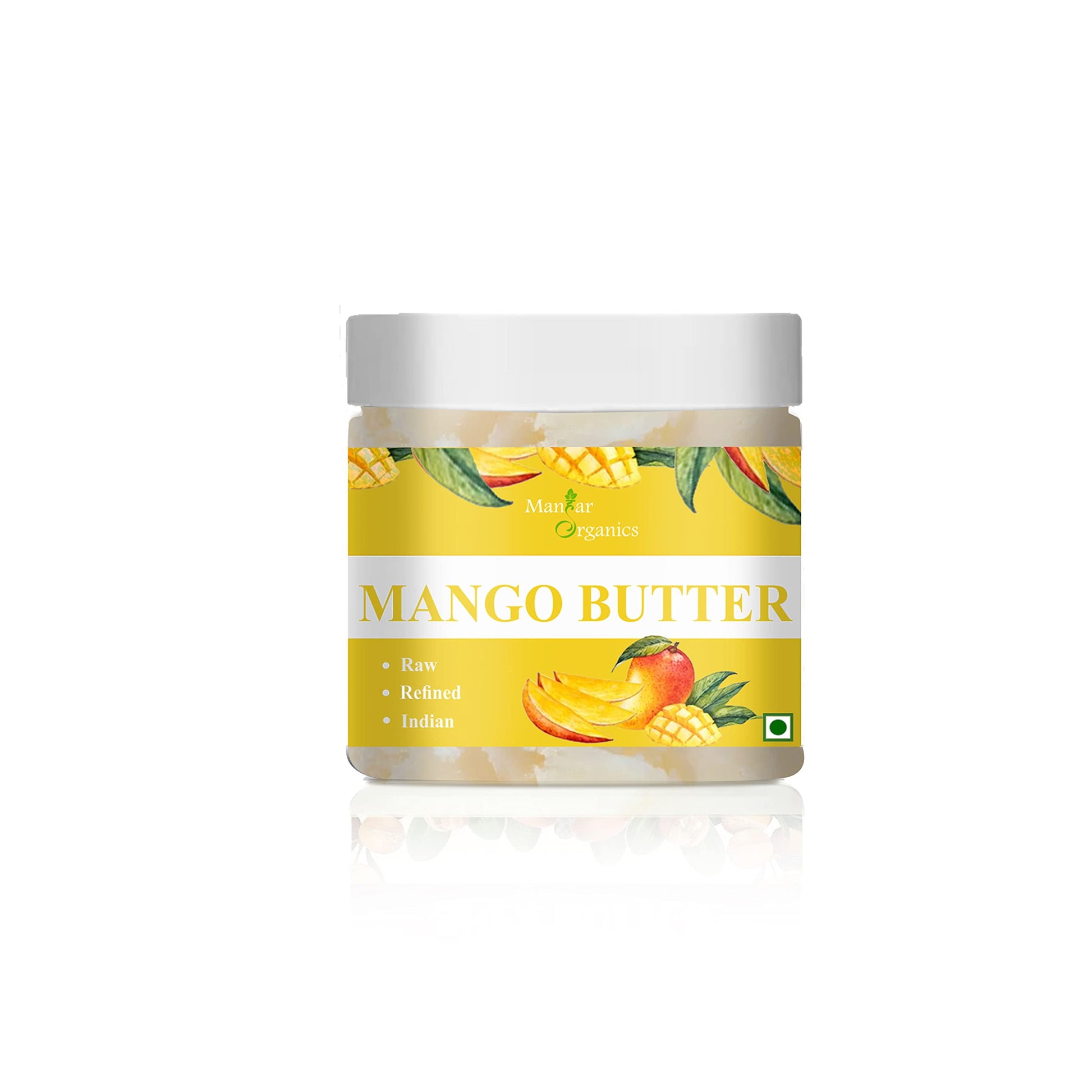 Manhar Organics Mango Butter 125Gm Jar - Raw, Unprocessed And Unrefined Body Butter For Mo