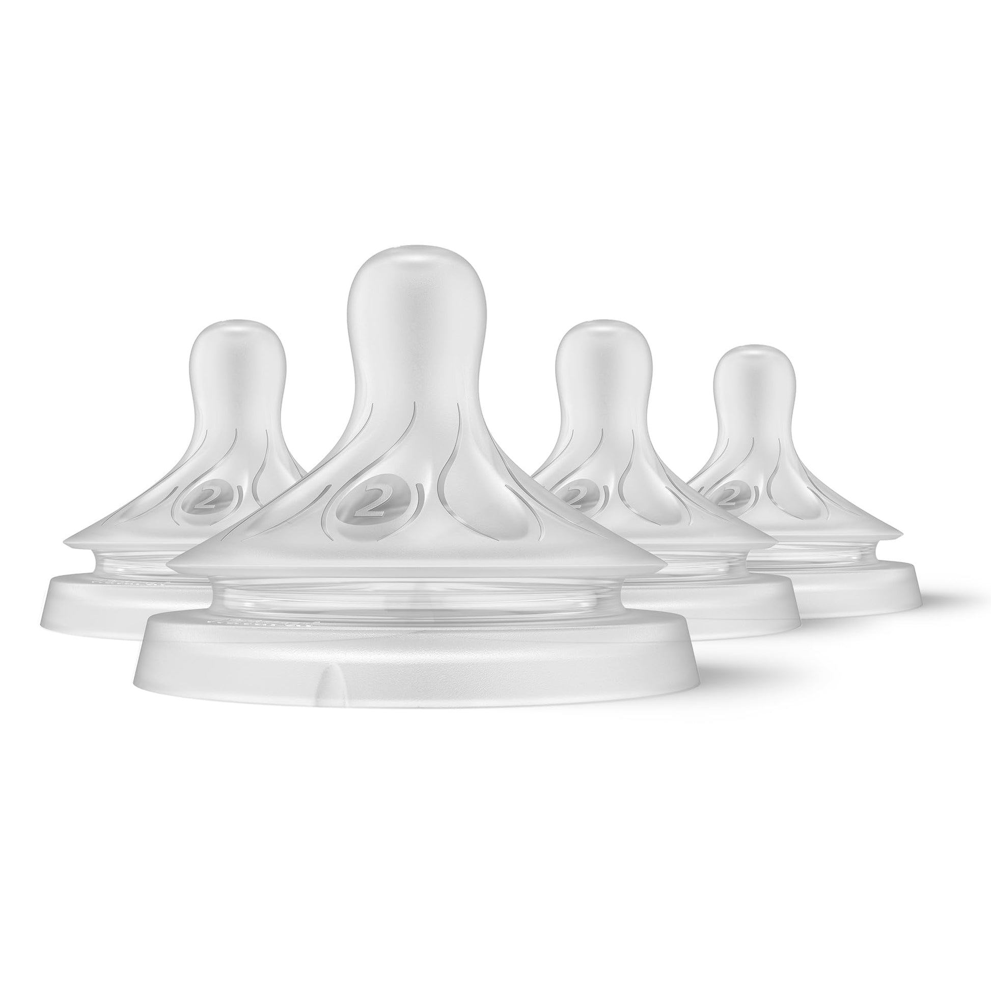 Philips AVENT Natural Response Baby Bottle Nipples Flow 2, 0M+, 4pk, SCY962/04