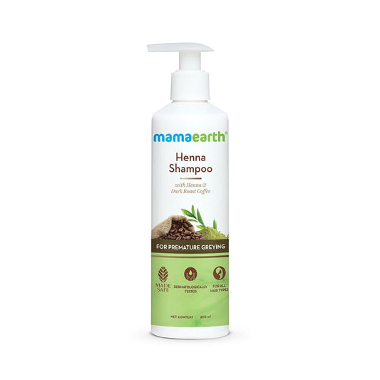 Mamaearth Henna Shampoo- For Grey Hair- With Henna And Dark Roast Coffee For Premature Gre