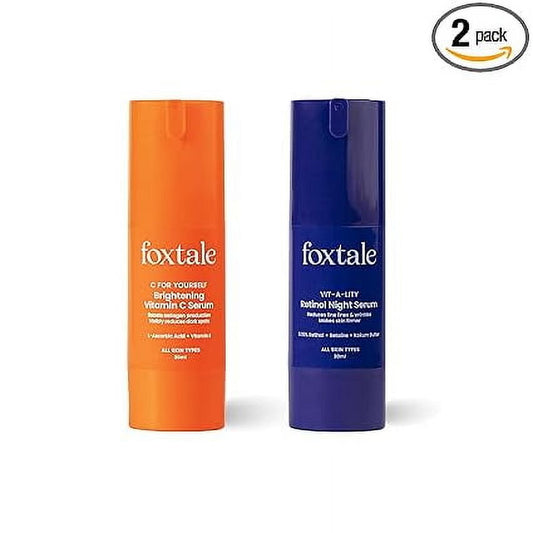 Foxtale Day & Night Serum Kit | 15% Vitamin C FaceSerum + 0.15% Retinol Anti-Ageing NightC