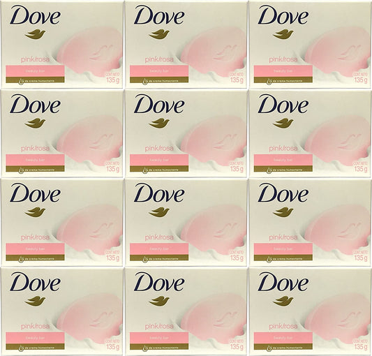 Dove Beauty Bar Pink Soap 4.75 Oz / 135 Gr (Pack of 12 Bars)