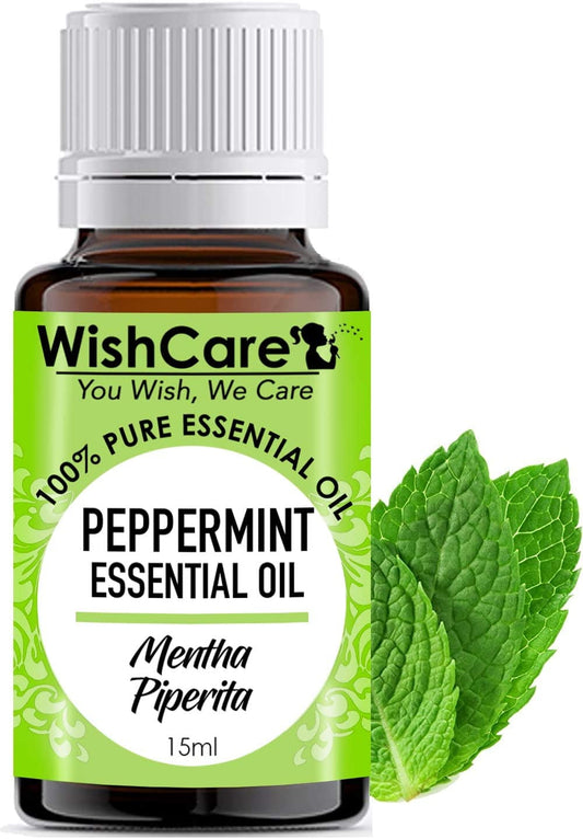 WishCare Peppermint Essential Oil 15 ML - 100% Pure, Undiluted & Natural Therapeutic Grade