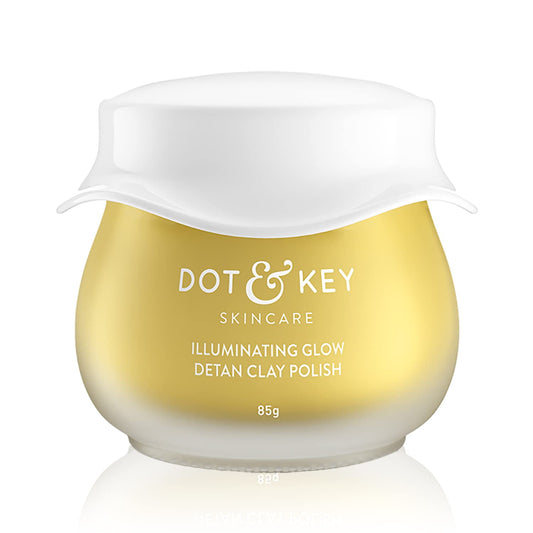 Dot & Key Illuminating Glow Detan Clay Polish with Green Tea & Lemon Verbena | Tan Removal