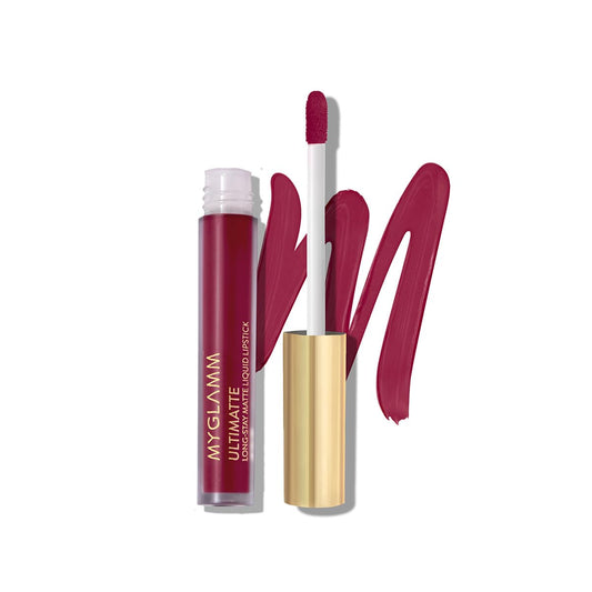 MyGlamm Ultimatte Long Stay Matte Liquid Lipstick - Berry Charmer (Wine) | Long Lasting Li