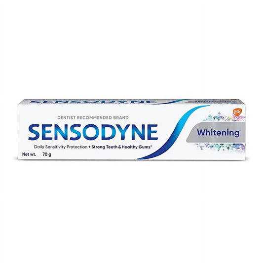 Sensodyne Toothpaste Whitening, Sensitive tooth paste to restore natural whiteness, 70 gm