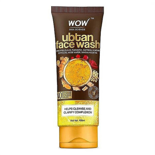 WOW Skin Science Ubtan FaceWash with Chickpea Flour, Turmeric, Moisturize Skin Help With D