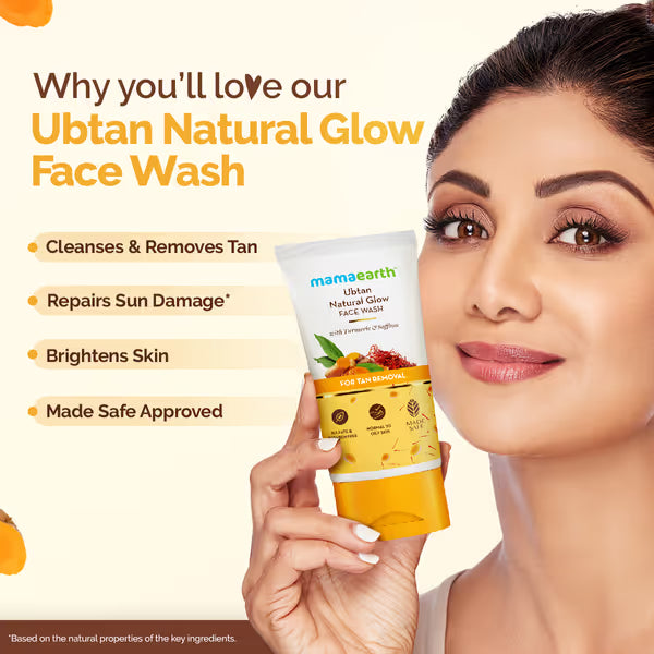 Mamaearth Ubtan Face Wash: Turmeric & Saffron, 150 ml