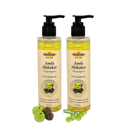 Khadi India Amla Shikakai Shampoo: Natural Hair Cleanse and Nourishment in Double Strength